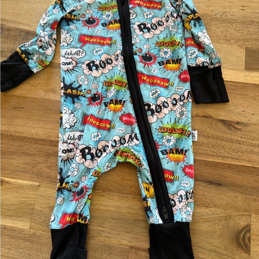 Bamboo Boom‎ Blue and Black baby zippy - 0/3m
